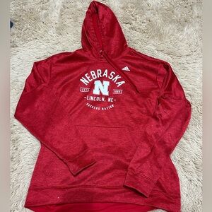 UNL Huskers Red Football Hoodie